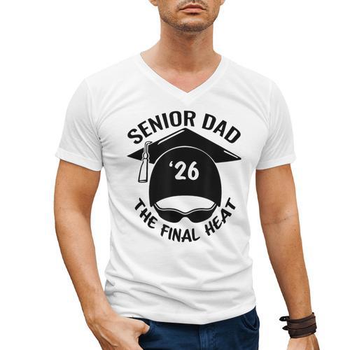 Swim Senior Dad 2026 The Final Heat Men's V-Neck T-Shirt - Father's Day Fun
