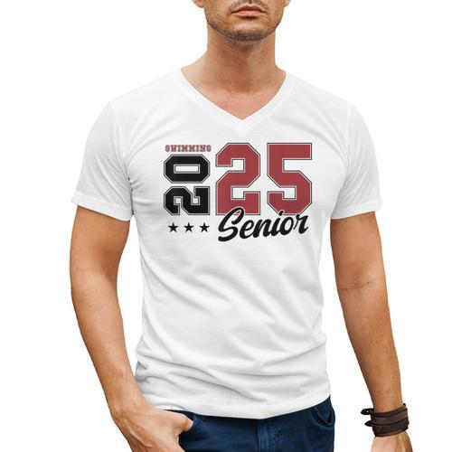 Swimming Senior Night Swimming Senior 2025 Graduation 59 Men's V-Neck T-Shirt - Best Gift Smart