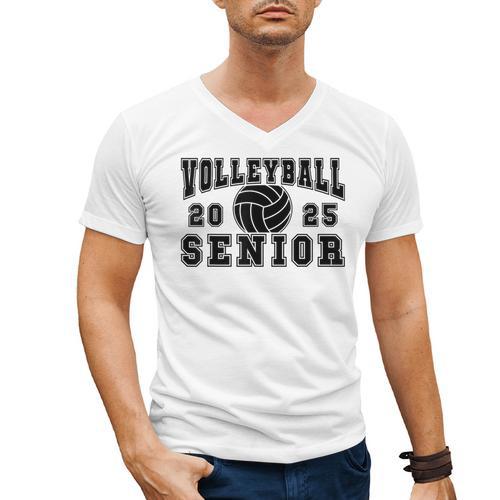 Volleyball Senior Night Volleyball Senior 2025 Graduation 28 Men's V-Neck T-Shirt - Best Gift Smart