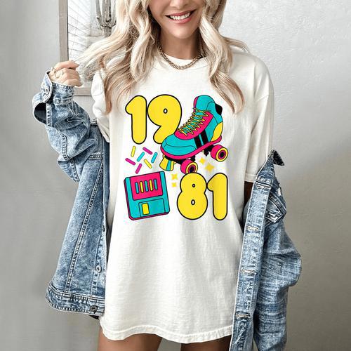 1981 Retro Raised In The 80s Old School Nostalgia Vibes Women's Comfort Colors T-Shirt - Figerry