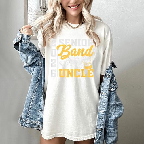 Band Senior Uncle Class Of 2026 Graduation Graduate Women's Comfort Colors T-Shirt - Best Gift Smart