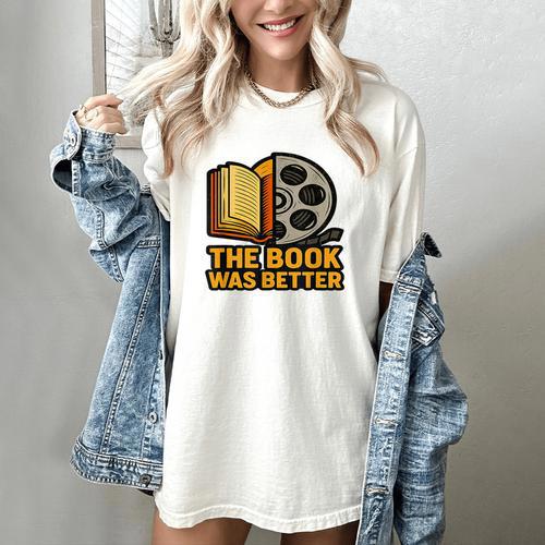 Book Love Scene The Book Was Better Bookworm Vibes Women's Comfort Colors T-Shirt - Bookorys AU