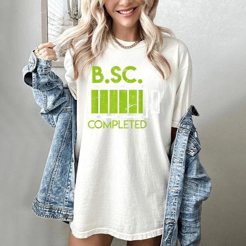 Bsc Completed Bachelor Of Science Graduation 2025 Women's Comfort Colors T-Shirt - Best Gift Smart