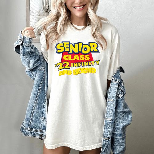 Class Of 2022 Senior 2000s Animated Movie Style Graduation Women's Comfort Colors T-Shirt - Best Gift Smart