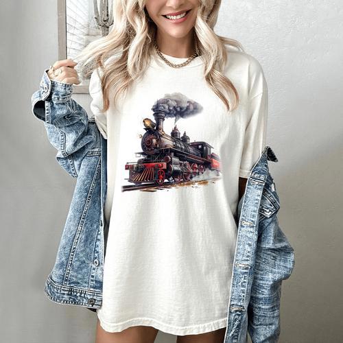 Classic Steam Train Enthusiasts Nostalgia For Train Lovers Women's Comfort Colors T-Shirt - Figerry