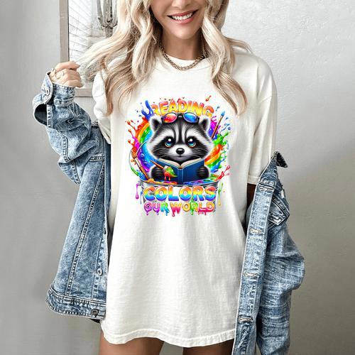 Color Our World 2026 Reading Book Women's Comfort Colors T-Shirt - Bookorys