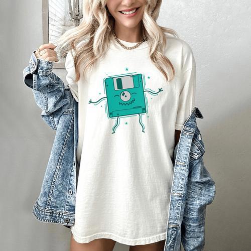 Diskette Dances Retrospec Memory Module Data Carrier Women's Comfort Colors T-Shirt - Easessy
