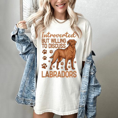 Fox Red Labrador Retriever Introvert Foxred Lab Women's Comfort Colors T-Shirt - Raresse