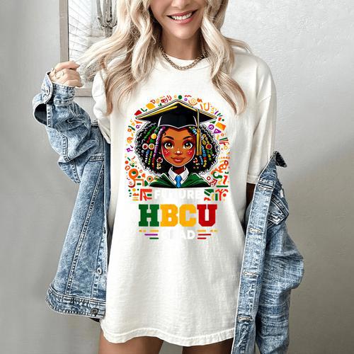 Future HBCU Grad Graduation Students Girl Kids Women's Comfort Colors T-Shirt - Best Gift Smart