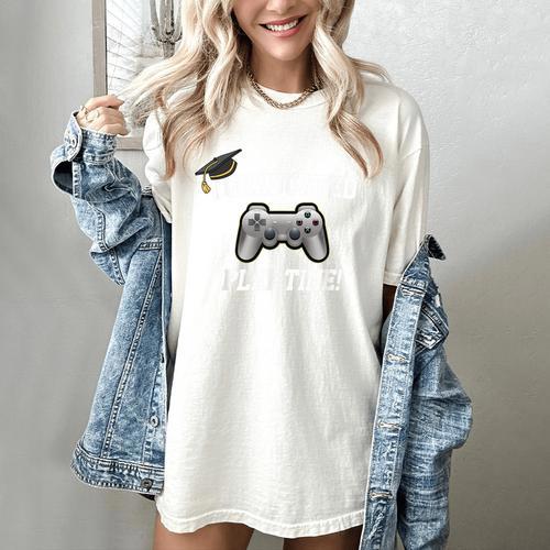 Gamers Graduation I Graduated Play Time Gamer Women's Comfort Colors T-Shirt - Best Gift Smart