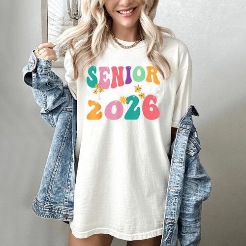 Groovy Senior Class Of 2026 My Last First Day Graduation 26 Women's Comfort Colors T-Shirt - Best Gift Smart
