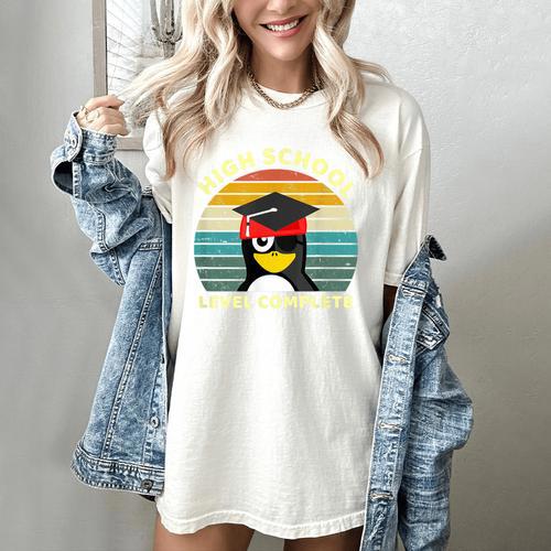 High School Level Complete Graduation Senior Students Women's Comfort Colors T-Shirt - Best Gift Smart