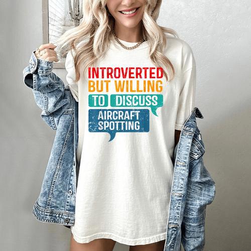 Introvert Aircraft Spotting Lovers Men & Women Women's Comfort Colors T-Shirt - Raresse