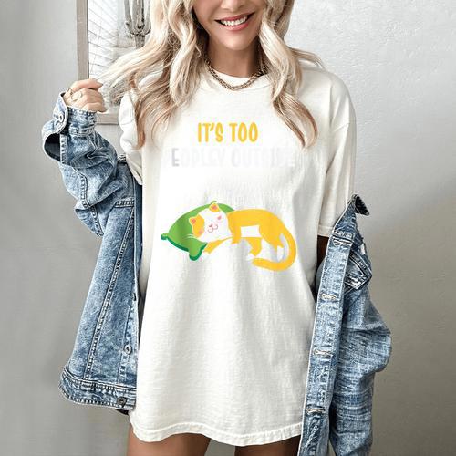 It's Too Peopley Outside Introvert And Cat Lover Women's Comfort Colors T-Shirt - Raresse