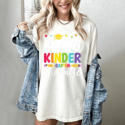 Kindergarten Graduate 2026 Preschool Graduation Kid Boy Girl Women's Comfort Colors T-Shirt - Best Gift Smart