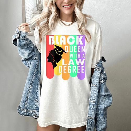 Law School Graduation Queen New Lawyer Attorney Grad Women's Comfort Colors T-Shirt - Best Gift Smart