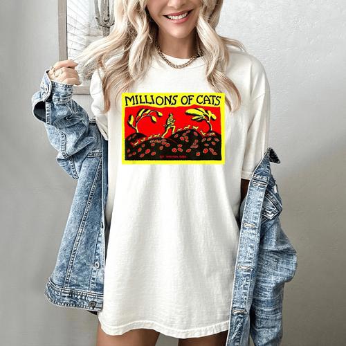 Millions Of Cats Book Cover Women's Comfort Colors T-Shirt - Bookorys AU