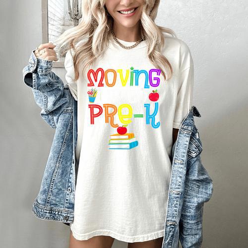 Moving Up To Pre-K Teacher Student Kid Graduation T-Shirt Women's Comfort Colors T-Shirt - Best Gift Smart