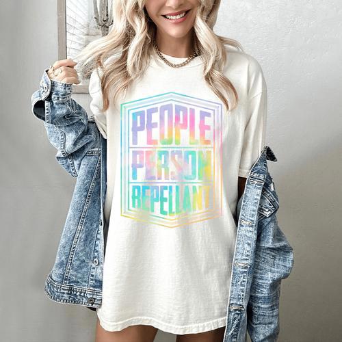 People Person Repellant Antisocial Introvert Women's Comfort Colors T-Shirt - Raresse