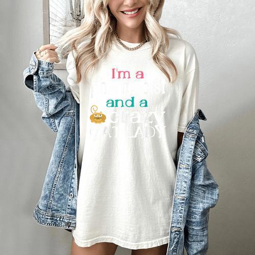 Pharmacist Cat Lady PharmD Women Graduation Women's Comfort Colors T-Shirt - Best Gift Smart