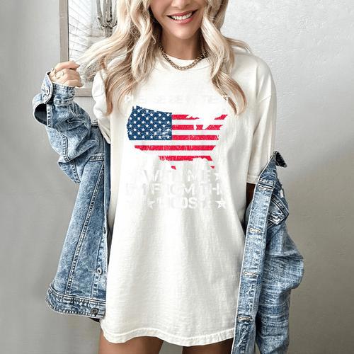 Please Be Patient With Me I'm From The 1900s American Flag Women's Comfort Colors T-Shirt - Figerry