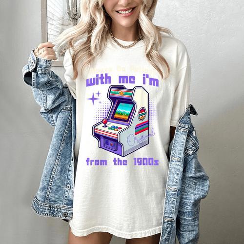 Please Be Patient With Me I'm From The 1900s Gamer Gaming Women's Comfort Colors T-Shirt - Figerry