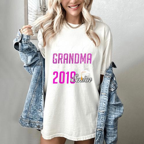 Proud GRANDMA Of A Class 2019 Senior Graduation Women's Comfort Colors T-Shirt - Best Gift Smart