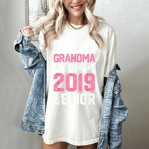 Proud Grandma Of A Class 2019 Senior T Shirt Graduation Women's Comfort Colors T-Shirt - Best Gift Smart