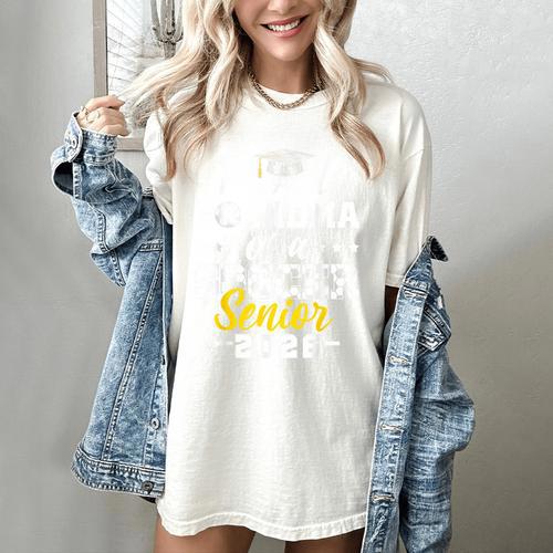 Proud Grandma Of a Soccer Senior 2026 Graduation Gifts Women's Comfort Colors T-Shirt - Best Gift Smart
