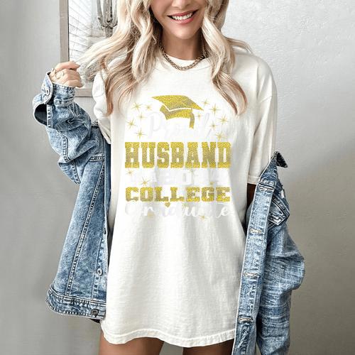 Proud Husband Of 2024 College Graduate Family 24 Graduation Women's Comfort Colors T-Shirt - Best Gift Smart