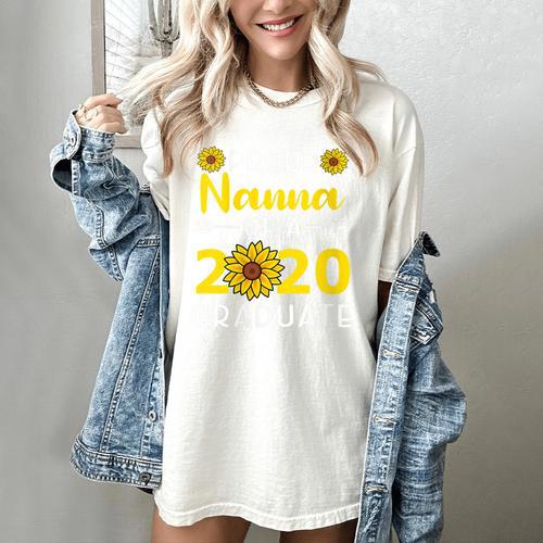 Proud Nanna Of 2020 Graduate Class Of 2020 Graduation Women's Comfort Colors T-Shirt - Best Gift Smart