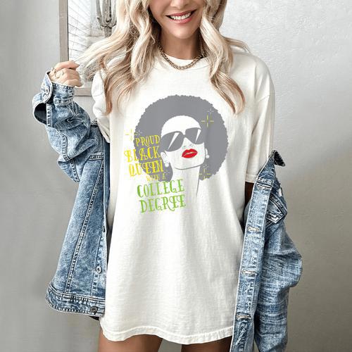 Proud Queen College Graduation Women's Comfort Colors T-Shirt - Best Gift Smart