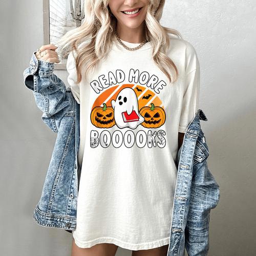 Read More Books Teacher Halloween Men Women Women's Comfort Colors T-Shirt - Bookorys DE
