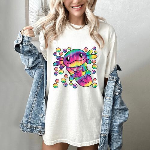 Readsolotl Cute Axolotl Book Lover Reading Women Girls Women's Comfort Colors T-Shirt - Bookorys
