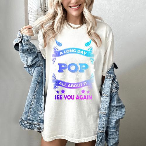 Remembrance Of Pop Memory Of My Grandpa In Heaven Women's Comfort Colors T-Shirt - Easessy