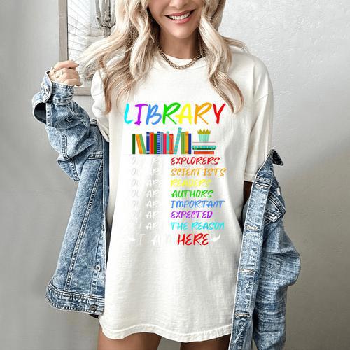 Retro Librarian Book Reader Library Book Reading Women's Comfort Colors T-Shirt - Bookorys AU
