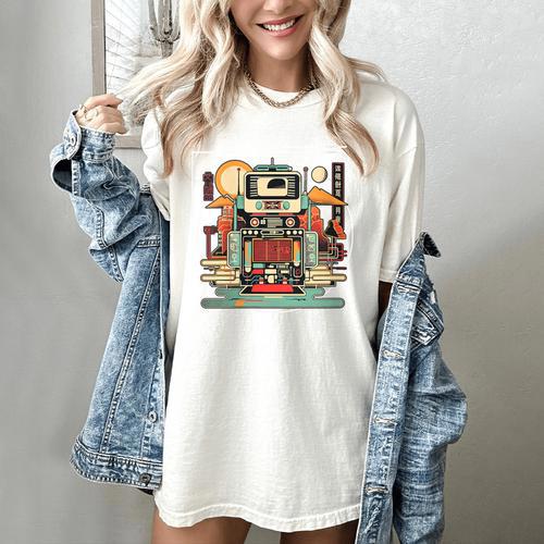 Retro Tech Stack 80s 90s Nostalgia Analog Devices Women's Comfort Colors T-Shirt - Figerry