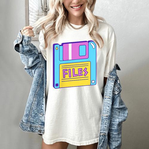 Retro TechnologyOld School Floppy Nostalgia 90s Generation Women's Comfort Colors T-Shirt - Figerry