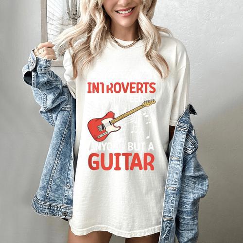 Sarcastic Introvert Need Guitar Sad Song Introvert Guitarist Women's Comfort Colors T-Shirt - Raresse