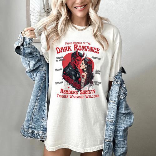 Smutty Book Merch For Spicy Book Lovers Adults Small Modern Classic Fit T-Shirt Round Neck Short Sleeve Cotton Blend Polyester Blend Themed Women's Comfort Colors T-Shirt - Bookorys