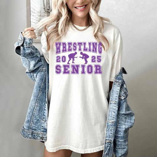 Wrestling Senior Night Wrestling Senior 2025 Graduation 49 Women's Comfort Colors T-Shirt - Best Gift Smart