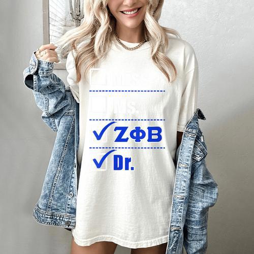 Zeta Phi Beta Doctor Graduation Zeta Phi Beta HBCU Doctor Women's Comfort Colors T-Shirt - Best Gift Smart
