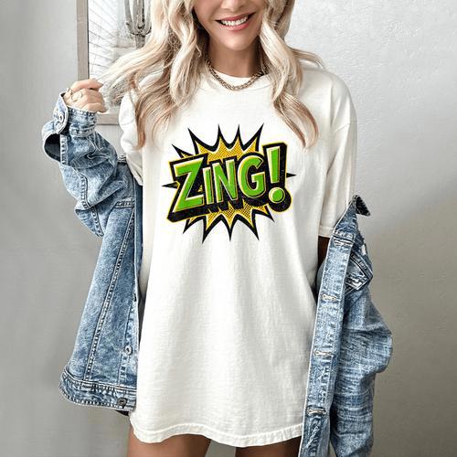ZING Comic Book Retro Artwork – Cartoon Collector Women's Comfort Colors T-Shirt - Bookorys