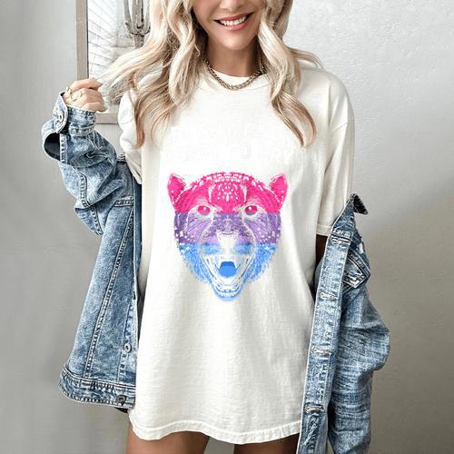Bi Shy And Ready To Cry Bisexual Introvert Bi Pride Raglan Baseball Tee Women's Comfort Colors T-Shirt - Raresse