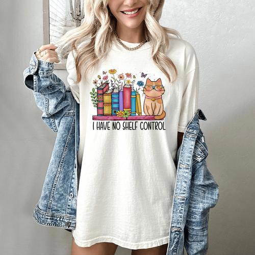 Book Lovers I Have No Shelf Control Women's Comfort Colors T-Shirt - Bookorys DE