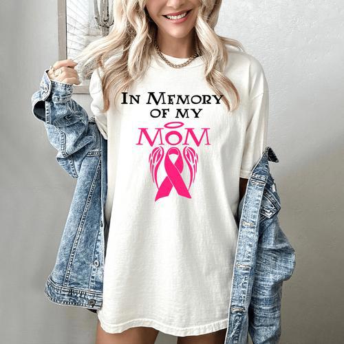 Breast Cancer Awareness Memory Mother Chemo Fighter Women's Comfort Colors T-Shirt - Easessy