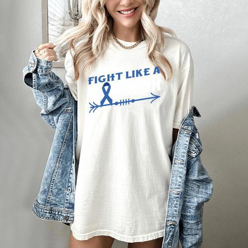 Colon Cancer Awareness Month Memory Loss Blue Ribbon Women's Comfort Colors T-Shirt - Easessy