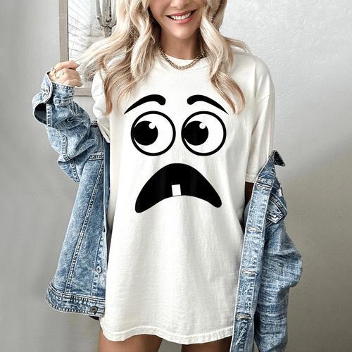 Creepy Face Carrot Halloween Book Character Costume Women's Comfort Colors T-Shirt - Bookorys