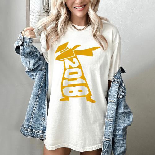 Dabbing Graduation Class Of 2018 T-Shirt School Colors Women's Comfort Colors T-Shirt - Best Gift Smart