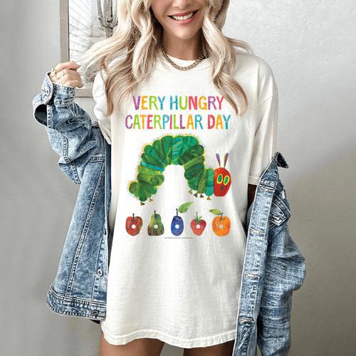 Eric Carle Very Hungry Caterpillar Day Children's Book Women's Comfort Colors T-Shirt - Bookorys DE